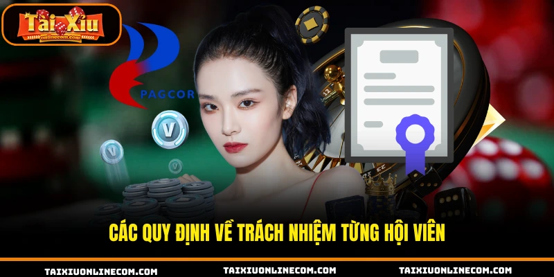 Các quy định về trách nhiệm từng hội viên 